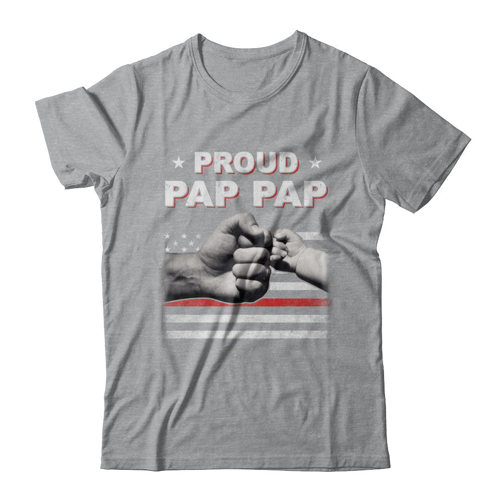 Proud Pap Pap Fireman Firefighter Thin Red Line Flag Fathers Day T-Shirt & Hoodie | Teecentury.com