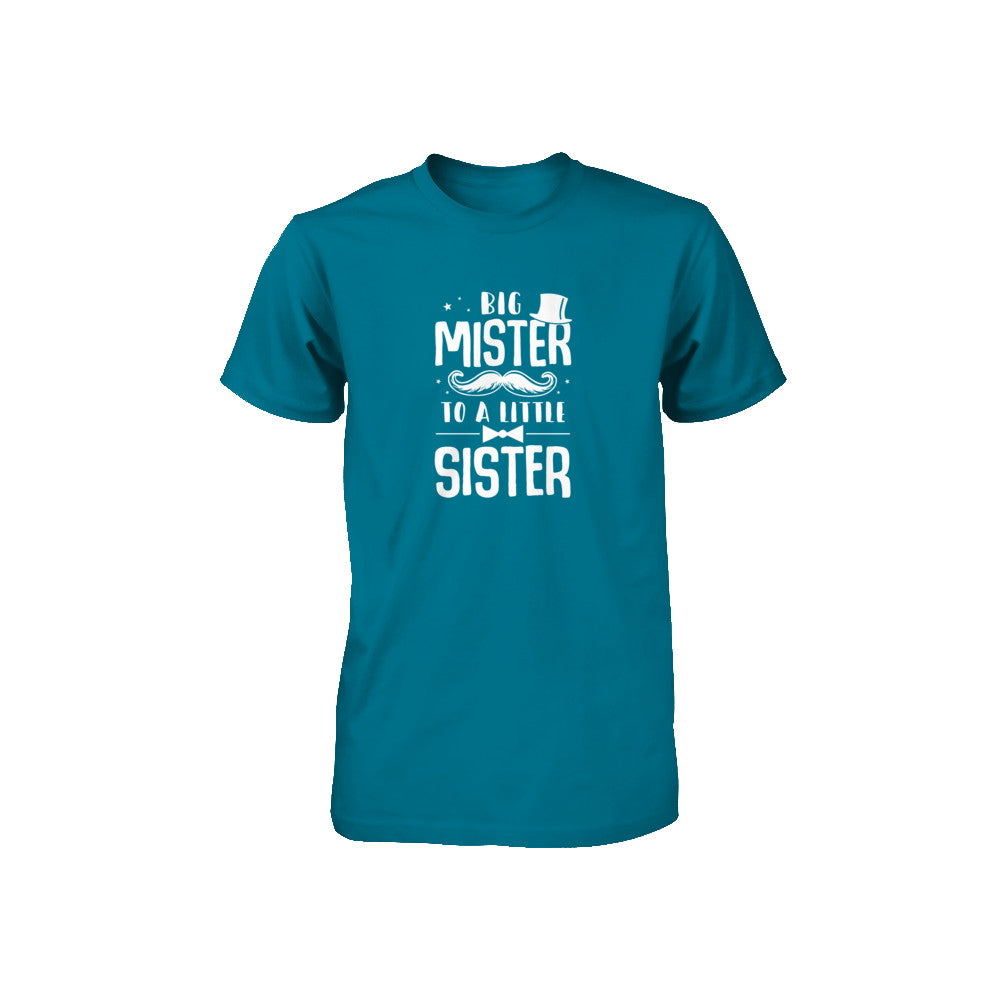Big Mister To A Little Sister Baby Kid Shower Youth Youth Shirt | Teecentury.com