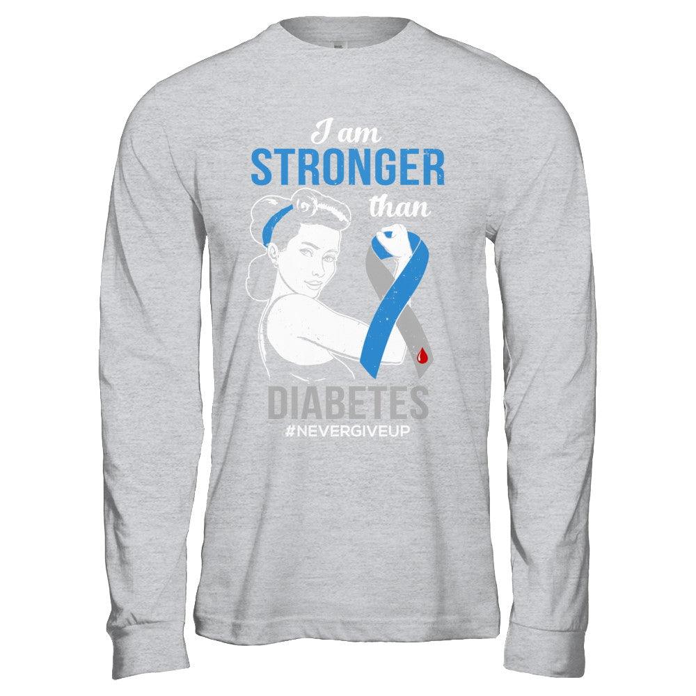 I Am Stronger Than Diabetes Awareness Support T-Shirt & Hoodie | Teecentury.com