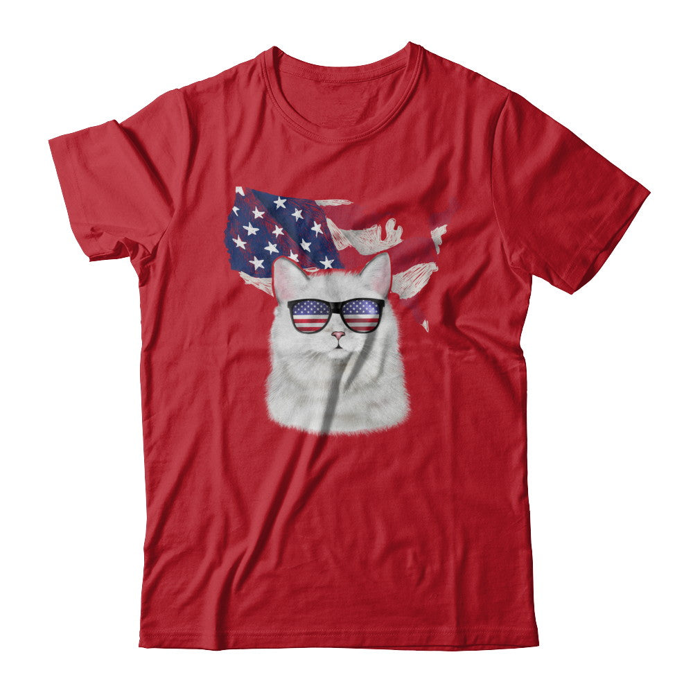 Funny Patriot Cat 4Th Of July American Flag T-Shirt & Hoodie | Teecentury.com