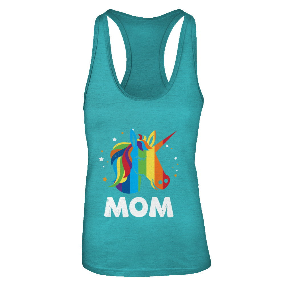 LGBT Pride Lesbian Gay Proud Mom Unicorn T-Shirt & Tank Top | Teecentury.com