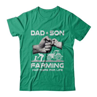 Farmer Dad And Son Farming Partners For Life Fathers Day T-Shirt & Hoodie | Teecentury.com