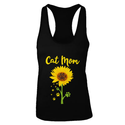 Funny Sunflower Cat Mom Paw Lover Mothers Day T-Shirt & Tank Top | Teecentury.com