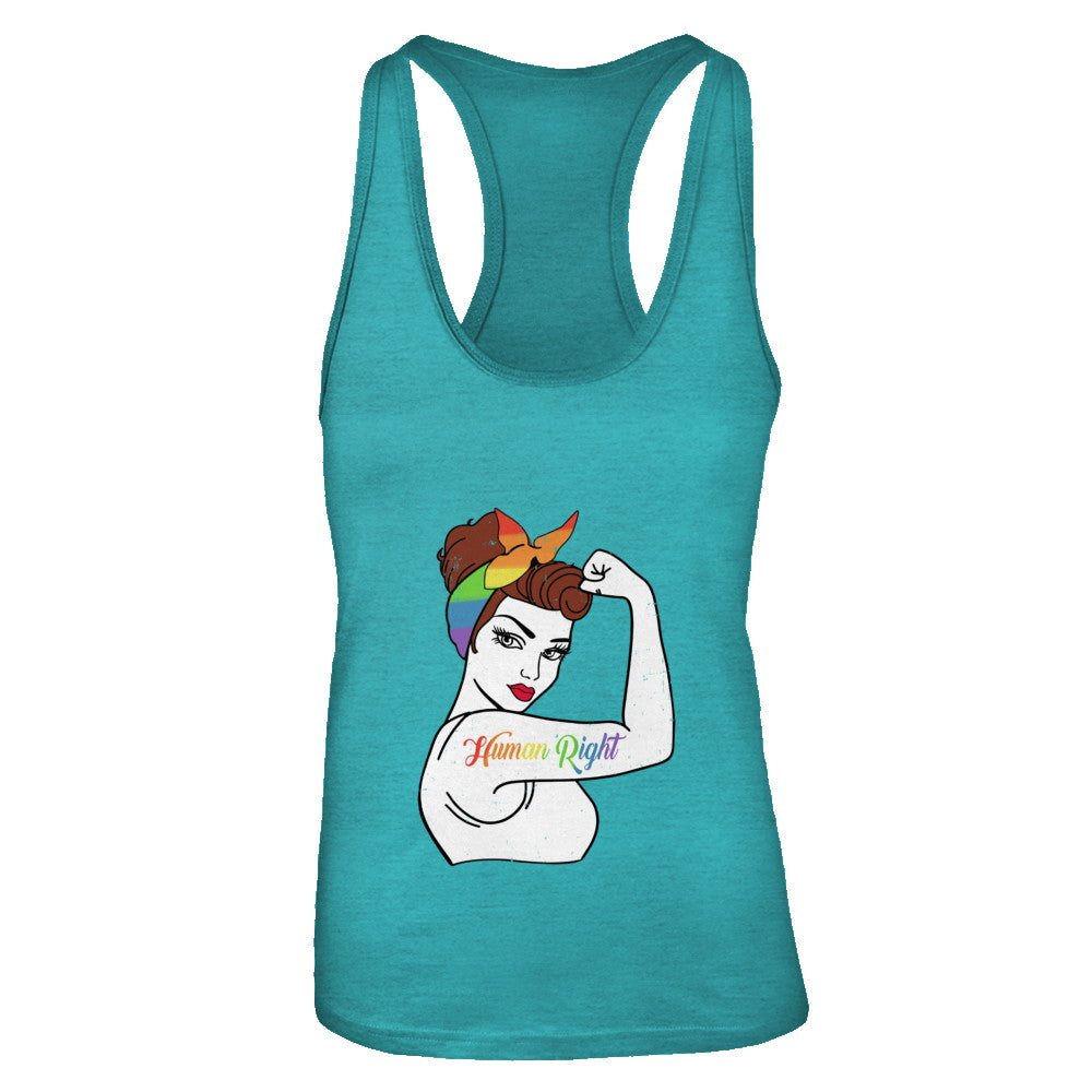 Lady Human Right LGBT Lesbian Gay Pride T-Shirt & Tank Top | Teecentury.com
