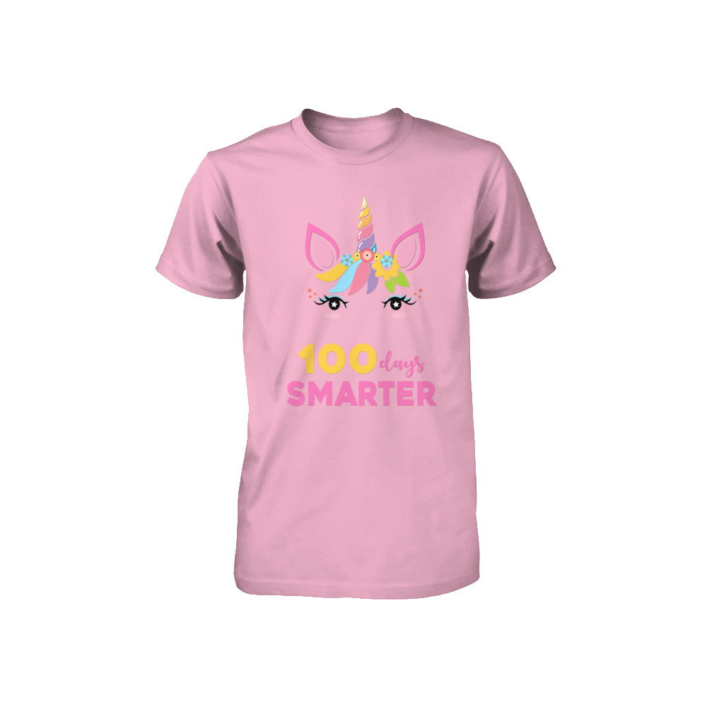 100 Days Smarter Of School Unicorn Girl Gifts Youth Youth Shirt | Teecentury.com