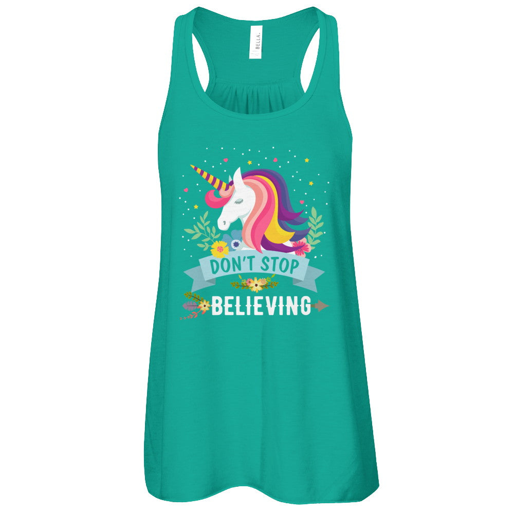 Unicorn Don't Stop Believing T-Shirt & Tank Top | Teecentury.com