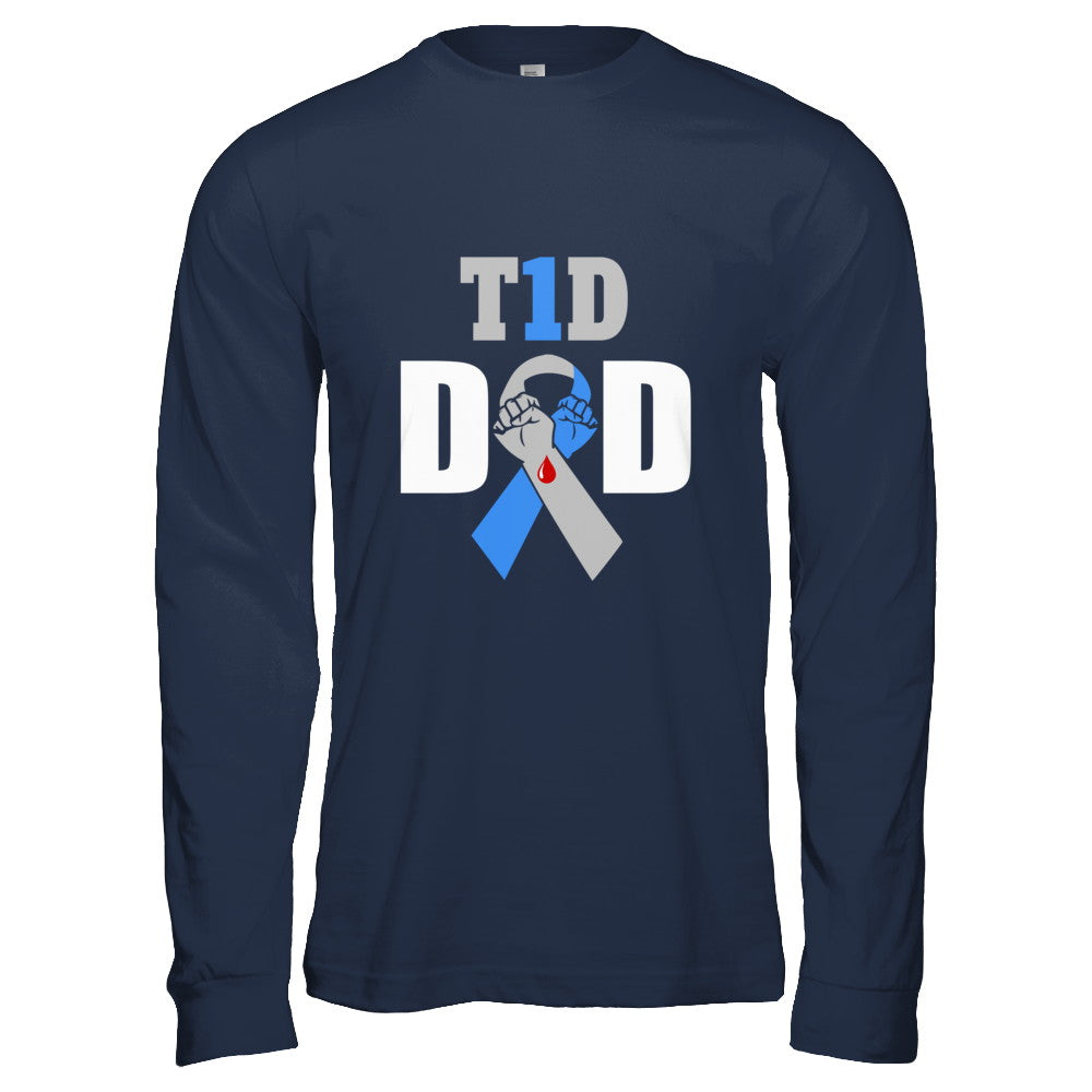 Diabetes awareness T1D Proud Type 1 Diabetes Dad T-Shirt & Hoodie | Teecentury.com