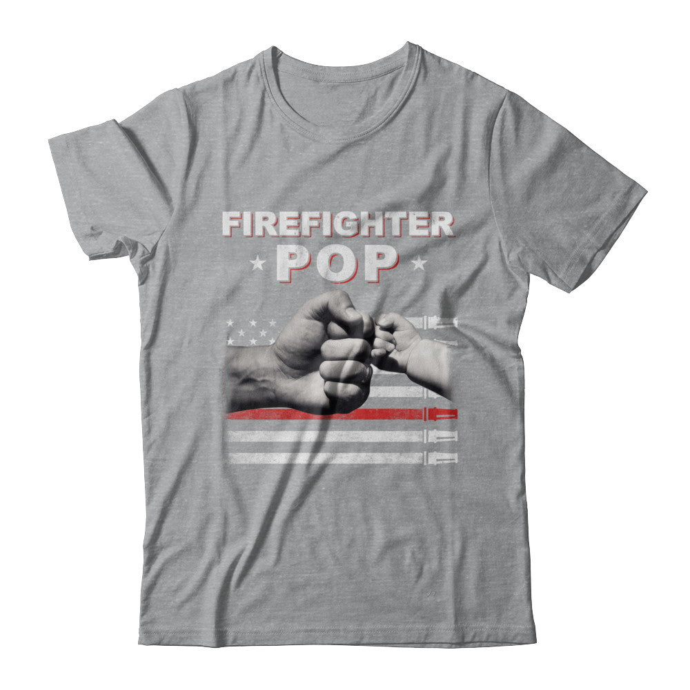Firefighter Fireman Pop American Flag Fathers Day T-Shirt & Hoodie | Teecentury.com