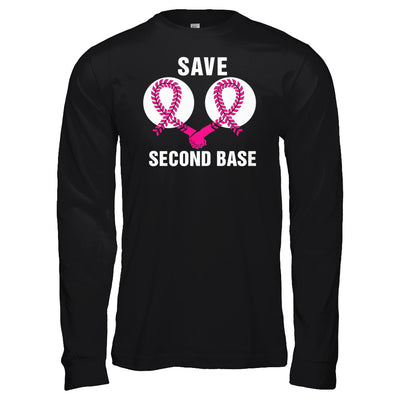 Save The Second Base Breast Cancer Awareness Baseball T-Shirt & Hoodie | Teecentury.com