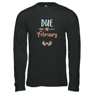 Due Date February 2022 Announcement Mommy Bump Pregnancy T-Shirt & Tank Top | Teecentury.com