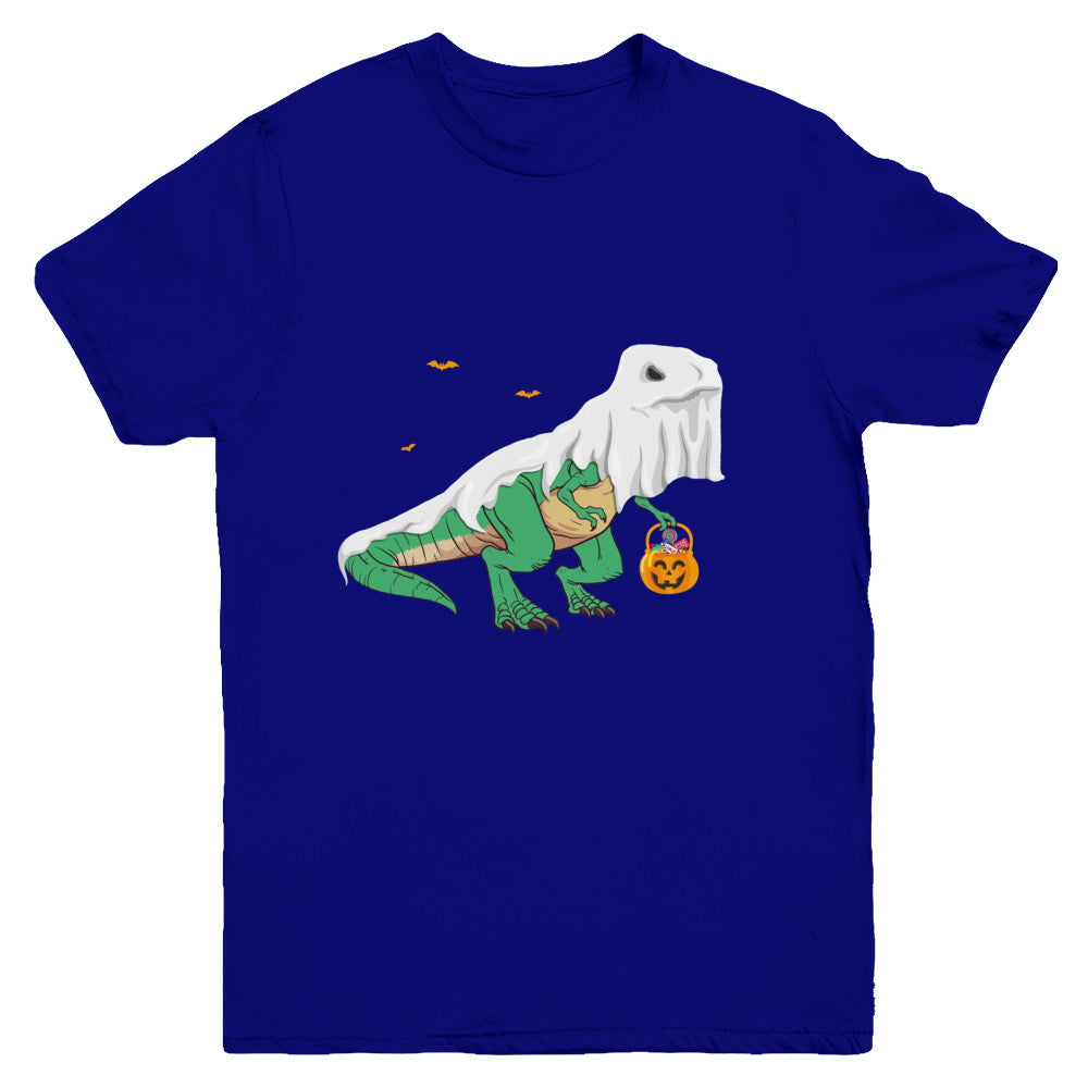 Halloween T Rex Dinosaur Ghost Trick Or Treat Youth Youth Shirt | Teecentury.com