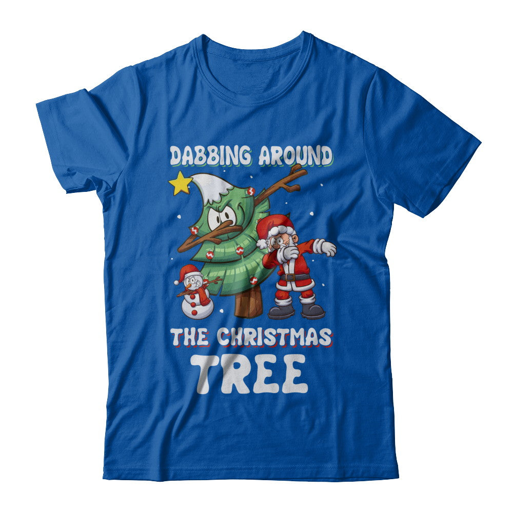 Dabbing Santa Around Christmas Tree T-Shirt & Sweatshirt | Teecentury.com