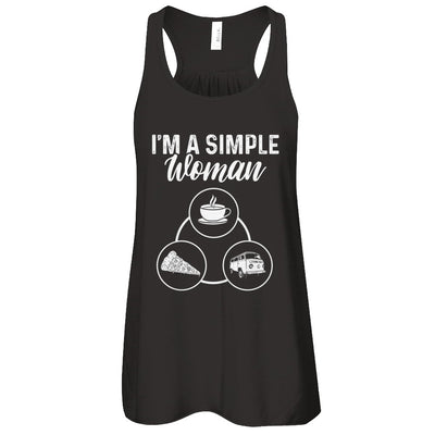 I'm A Simple Woman Coffee Pizza Camping T-Shirt & Tank Top | Teecentury.com