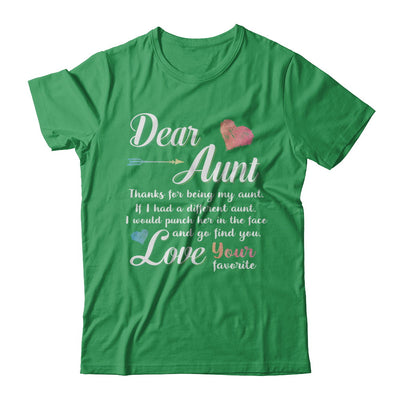 Dear Aunt Thanks for Being My Aunt Gift Christmas T-shirts Pullover Hoodies Black/S