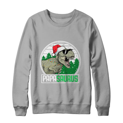 Papasaurus Papa Dinosaur T-Rex Family Christmas T-Shirt & Sweatshirt | Teecentury.com