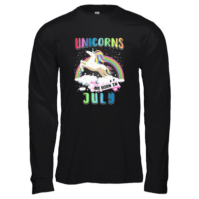 Unicorns Are Born In July Colorful Fun Birthday T-Shirt & Tank Top | Teecentury.com
