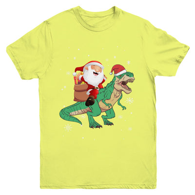 Christmas Santa Kids Dinosaur T-Rex For Boys Kids Youth Youth Shirt | Teecentury.com