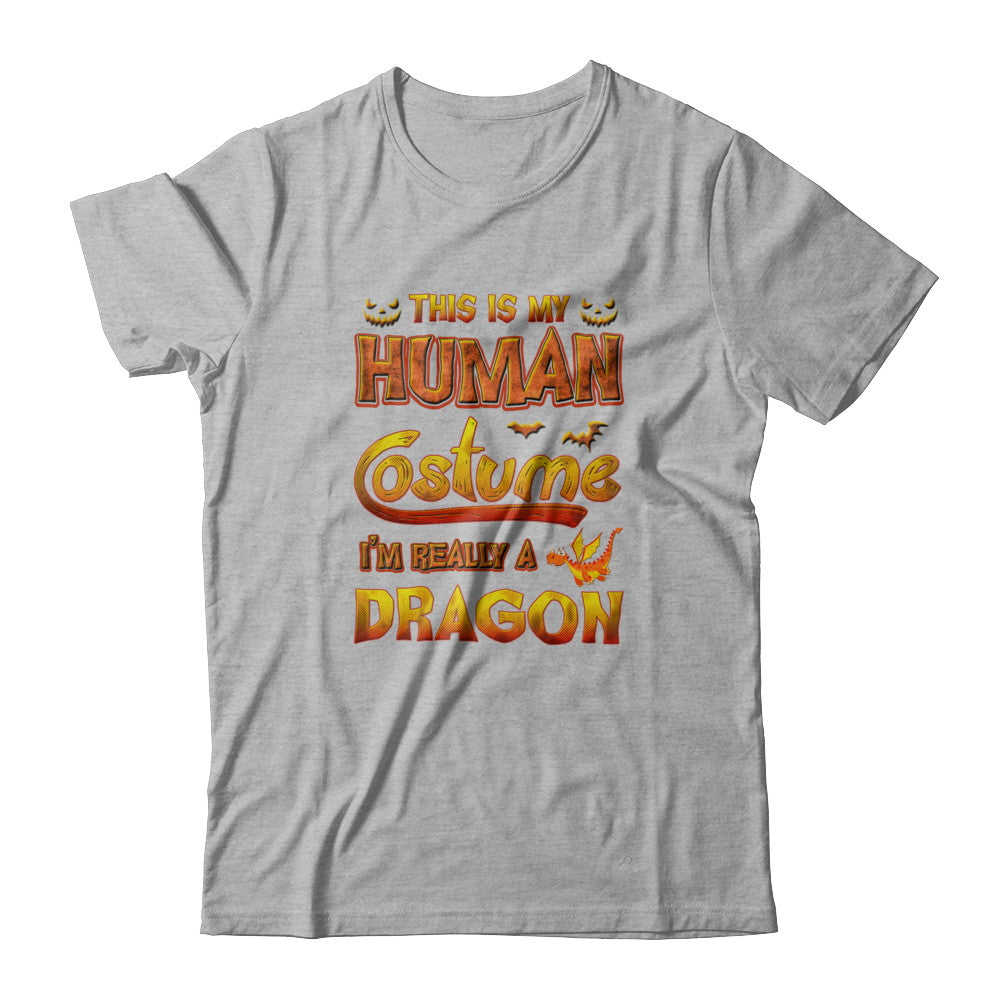 Dragon Halloween My Human Costume I'm Really A Dragon T-Shirt & Tank Top | Teecentury.com