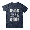Kick For A Cure Soccer Gray Brain Cancer Diabetes Awareness T-Shirt & Hoodie | Teecentury.com