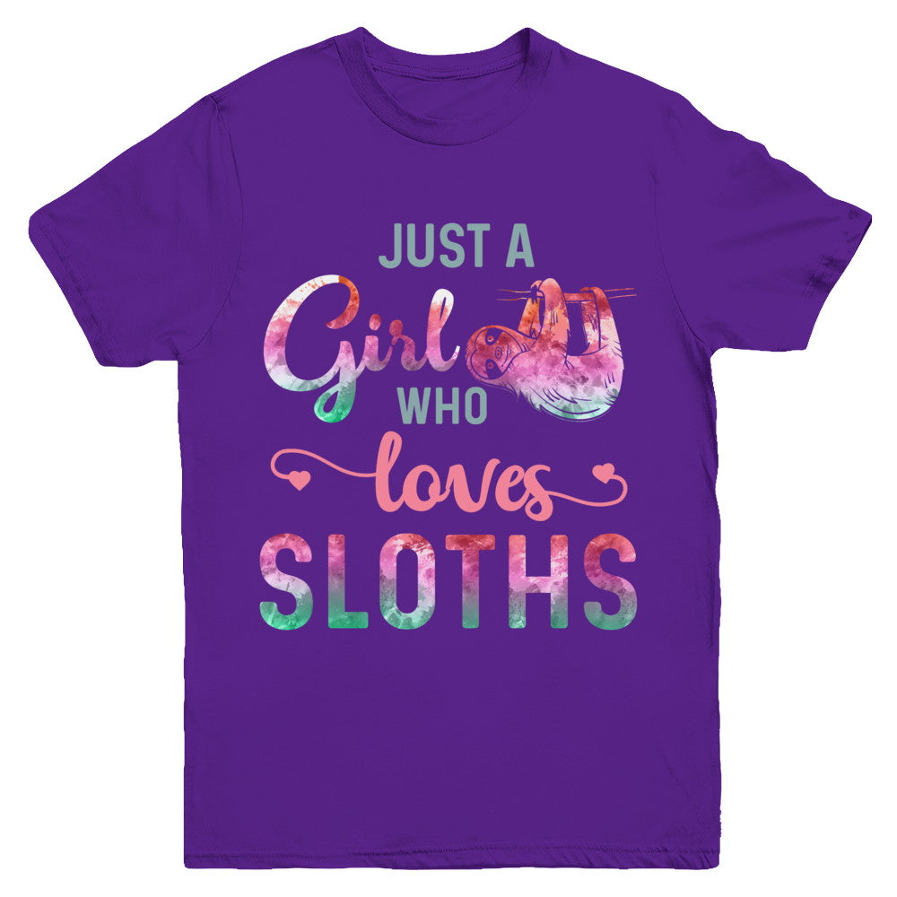 Just A Girl Who Loves Sloths Sloth Lover Youth Youth Shirt | Teecentury.com
