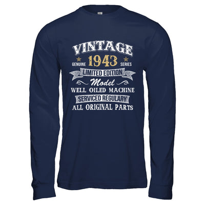 Vintage 79th Birthday Funny 1943 All Original Parts T-Shirt & Hoodie | Teecentury.com