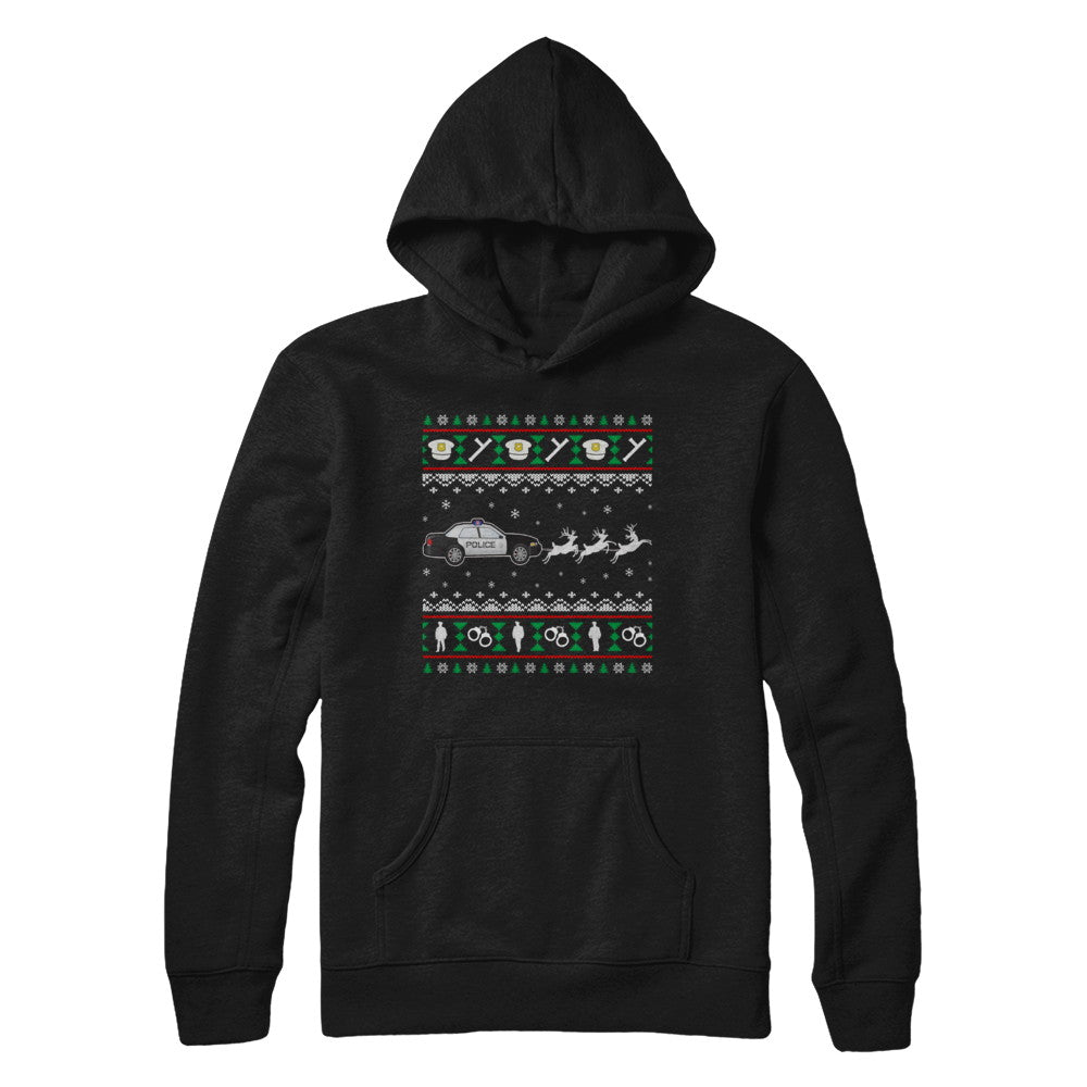 Merry Christmas Police Officer Ugly Sweater Gift T-Shirt & Sweatshirt | Teecentury.com