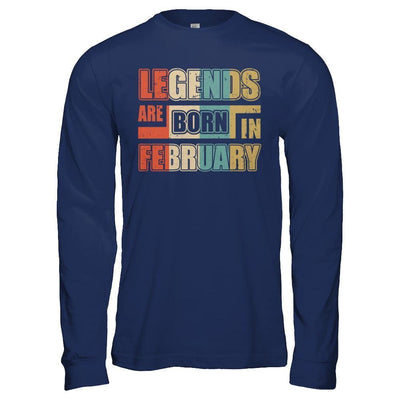 Classic Vintage Legends Are Born In February Birthday T-Shirt & Hoodie | Teecentury.com