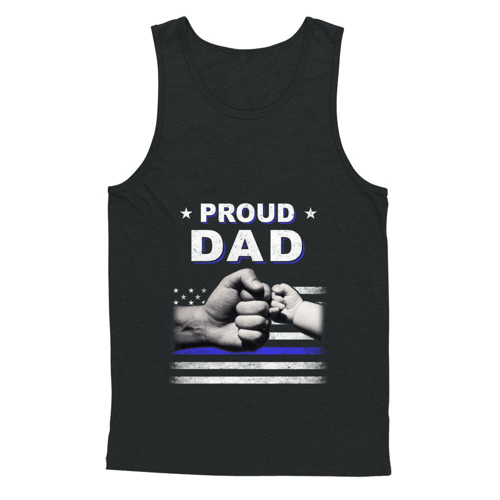 Proud Dad Police Thin Blue Line Flag Fathers Day T-Shirt & Hoodie | Teecentury.com