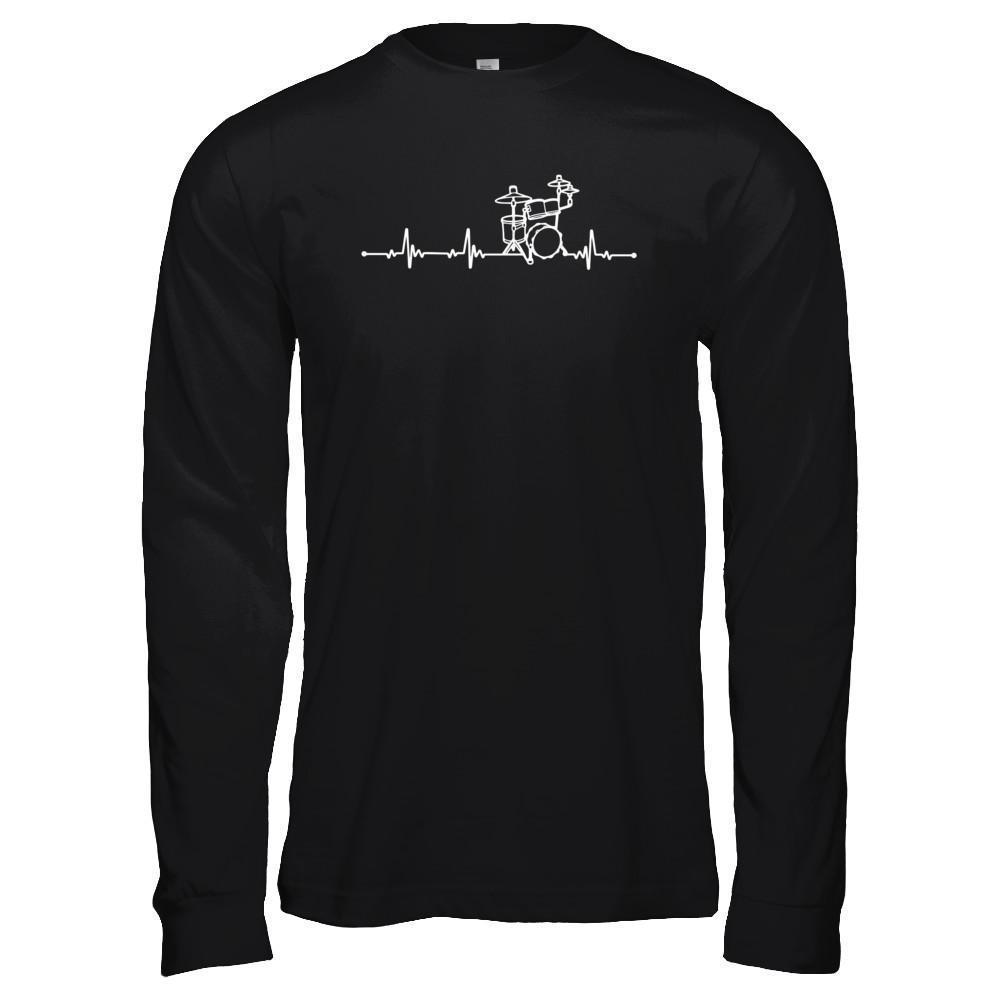 Drums Heartbeat Drummers Music Lover Musician Rock T-Shirt & Hoodie | Teecentury.com