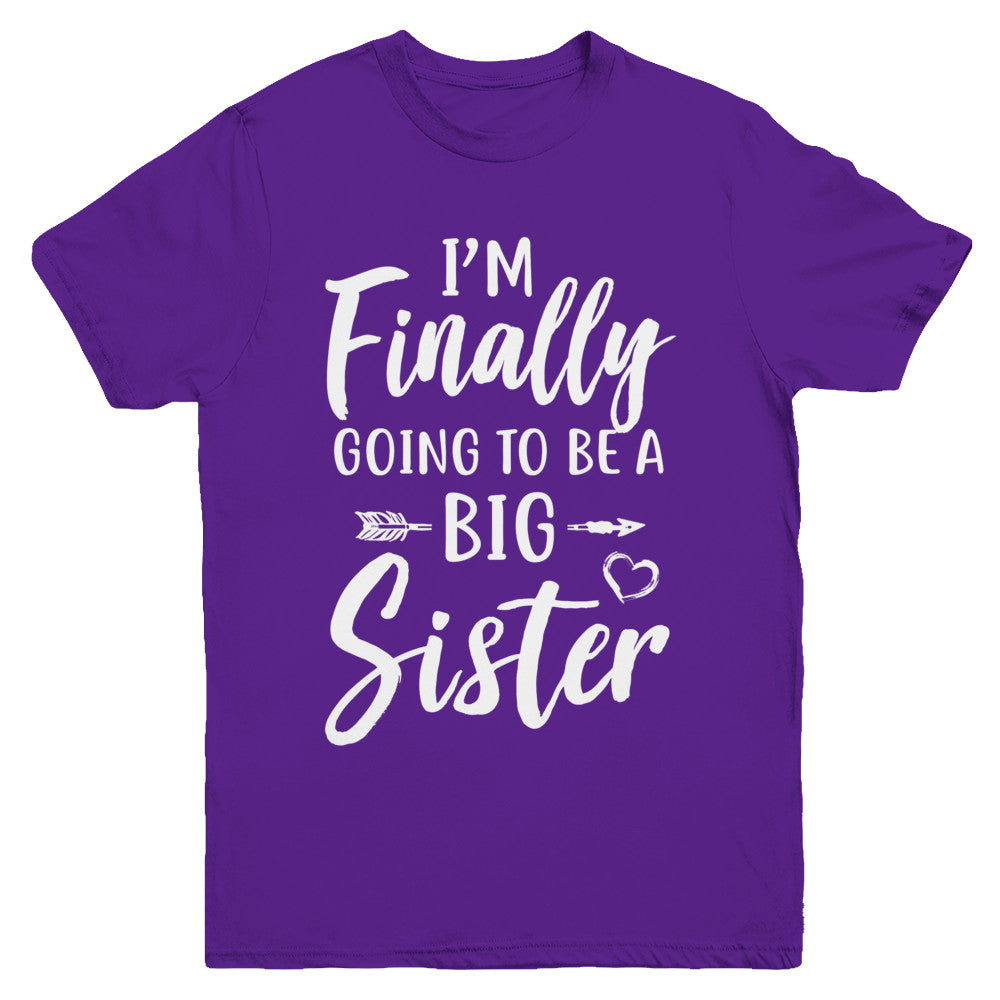 Cute I Am Finally Going To Be A Big Sister Youth Youth Shirt | Teecentury.com