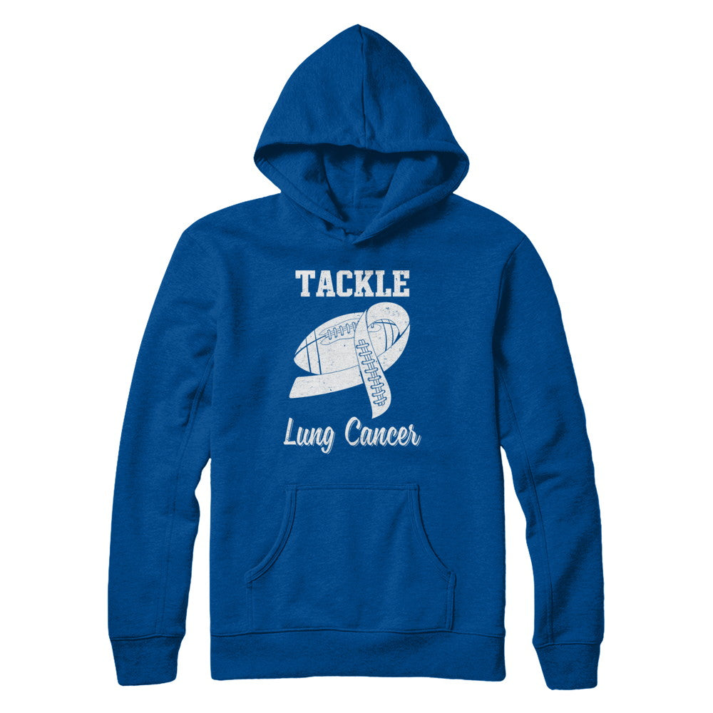Football Survivor Tackle Clear Lung Cancer Awareness T-Shirt & Hoodie | Teecentury.com
