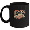 80th Birthday Gifts Classic Retro Heart Vintage 1942 Mug Coffee Mug | Teecentury.com