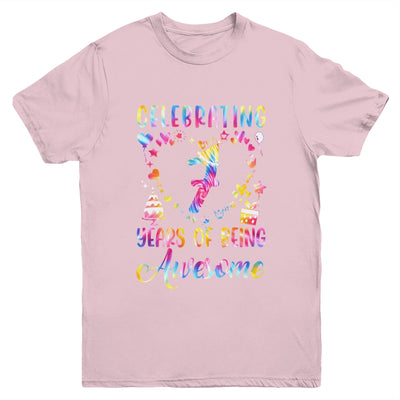 7 Years Of Being Awesome 7 Years Old 7th Birthday Tie Dye Youth Shirt | teecentury