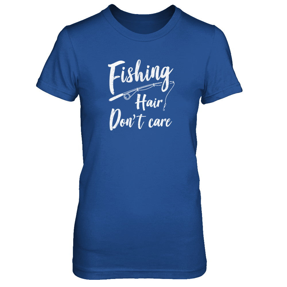 Fishing Hair Don't Care Gift T-shirts Pullover Hoodies Navy/S