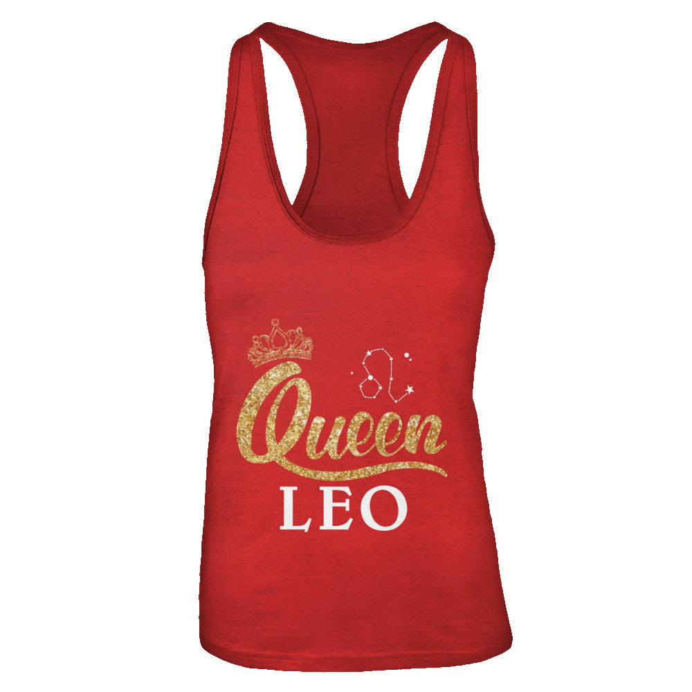 Queen Leo Zodiac July August Birthday Gift T-Shirt & Tank Top | Teecentury.com
