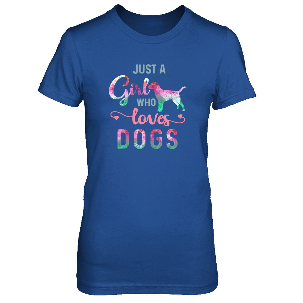Just A Girl Who Loves Dogs Dog Lover T-Shirt & Tank Top | Teecentury.com