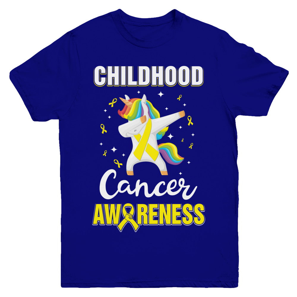 Childhood Cancer Awareness Cute Unicorn Warrior Youth Youth Shirt | Teecentury.com