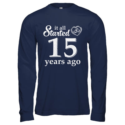 15Th Wedding Anniversary Married Couples 2007 Husband Wife T-Shirt & Hoodie | Teecentury.com