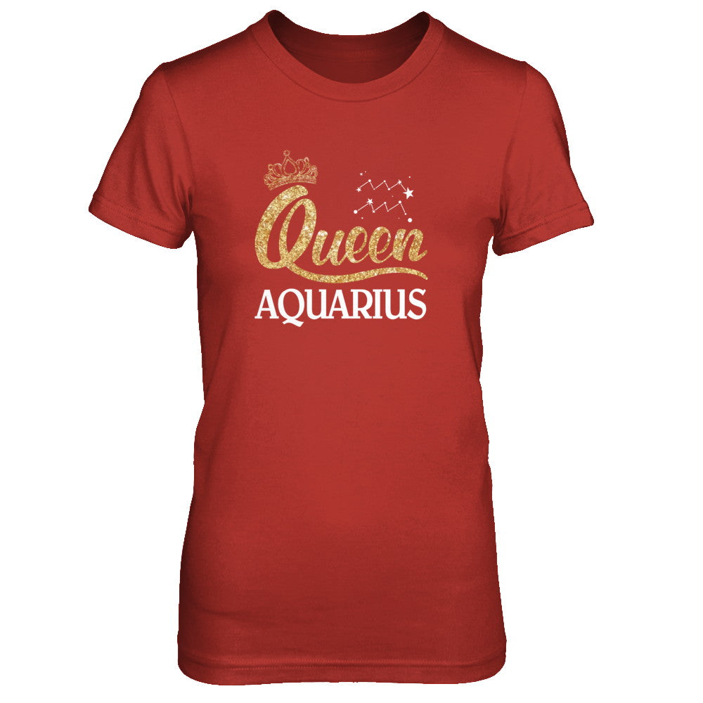 Queen Aquarius Zodiac January February Birthday Gift Shirt Tank