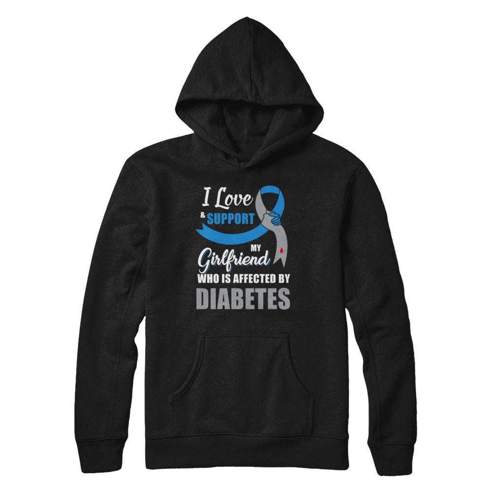Diabetes Awareness Support Blue Grey Girlfriend Boyfriend T-Shirt & Hoodie | Teecentury.com
