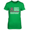 Pink Ribbon Breast Cancer Awareness US Flag T-Shirt & Hoodie | Teecentury.com