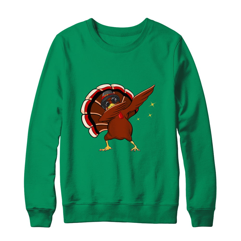 Dabbing Turkey Funny Thanksgiving T-Shirt & Sweatshirt | Teecentury.com