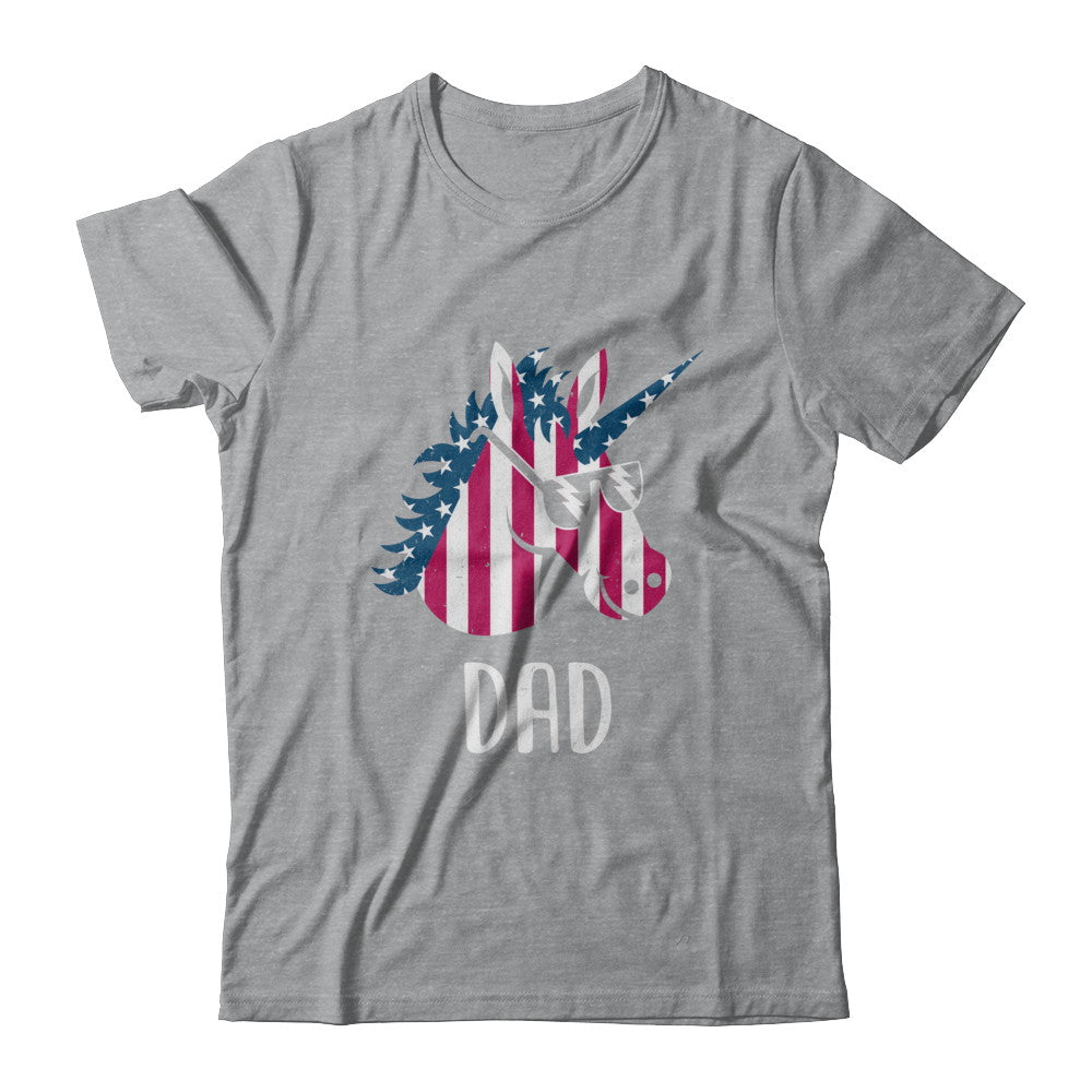Patriotic Dad Daddy Unicorn Americorn 4Th Of July T-Shirt & Hoodie | Teecentury.com
