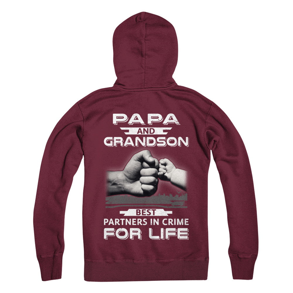 Papa And Grandson Best Partners In Crime For Life T-Shirt & Hoodie | Teecentury.com