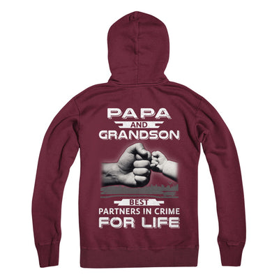 Papa And Grandson Best Partners In Crime For Life T-Shirt & Hoodie | Teecentury.com