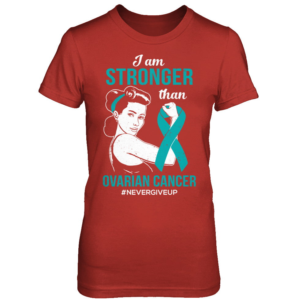 I Am Stronger Than Ovarian Cancer Awareness Support T-Shirt & Hoodie | Teecentury.com