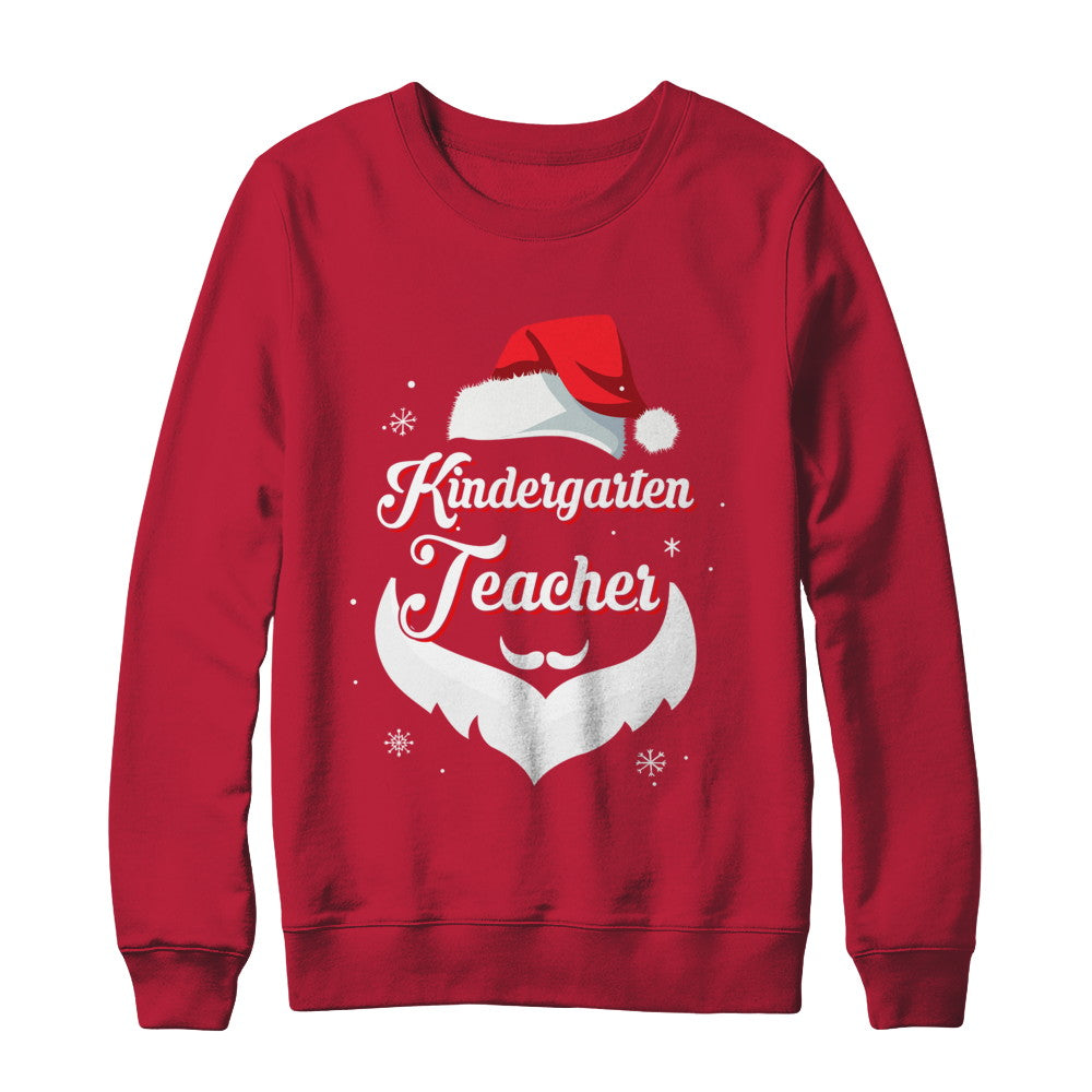Kindergarten Teacher Claus Matching Christmas Santa T-Shirt & Sweatshirt | Teecentury.com
