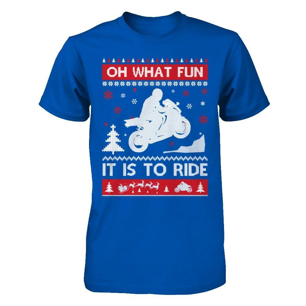 Motorbike Sweater Christmas Oh What Fun It Is To Ride T-Shirt & Hoodie | Teecentury.com