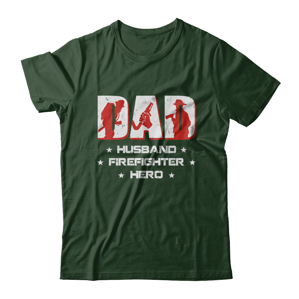 Dad Husband FIREFIGHTER Hero FireMan Fathers Day T-Shirt & Hoodie | Teecentury.com