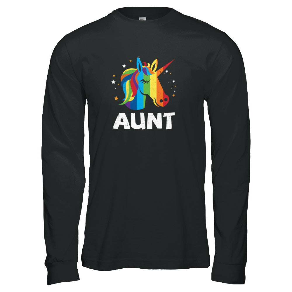 LGBT Pride Lesbian Gay Proud Aunt Unicorn T-Shirt & Tank Top | Teecentury.com